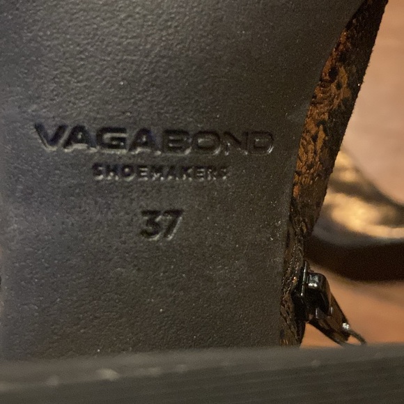 Vagabond Daisy Metallic Ankle Bootie Size 37 - Picture 5 of 7